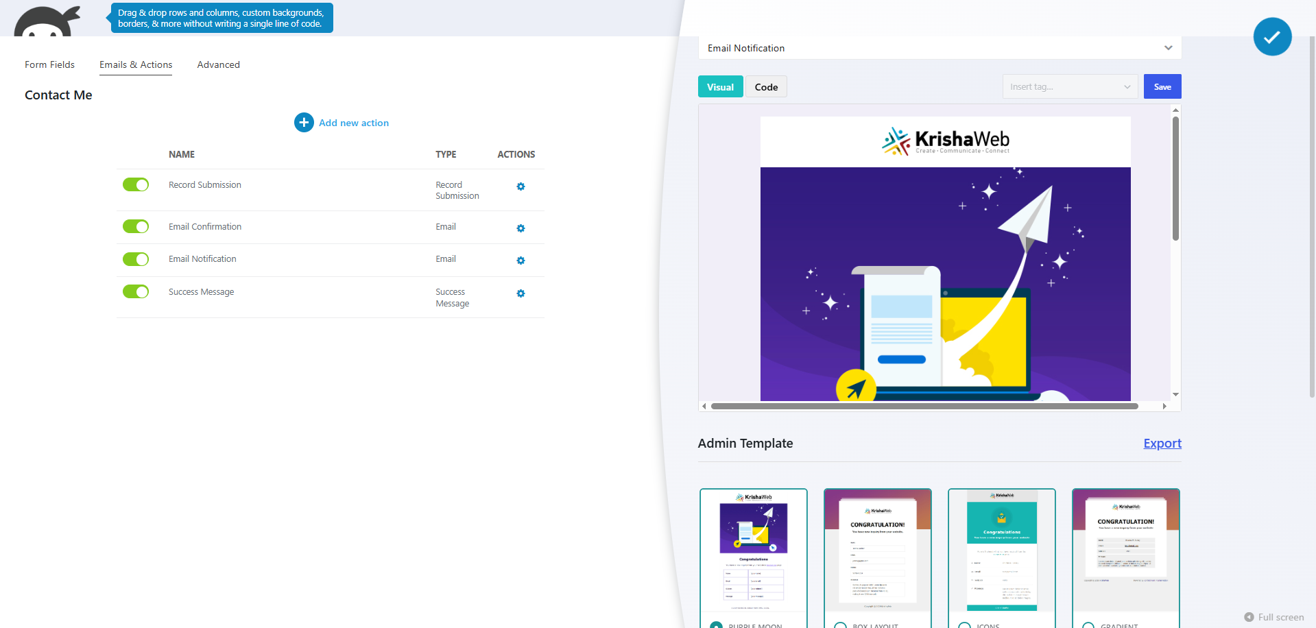 nfea-admin-template-selection