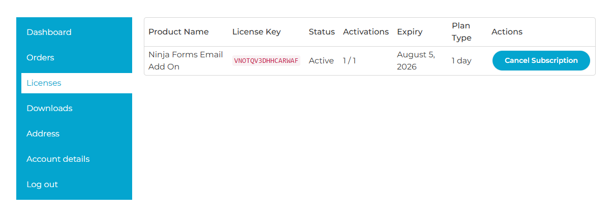 nfea-license-account-screen