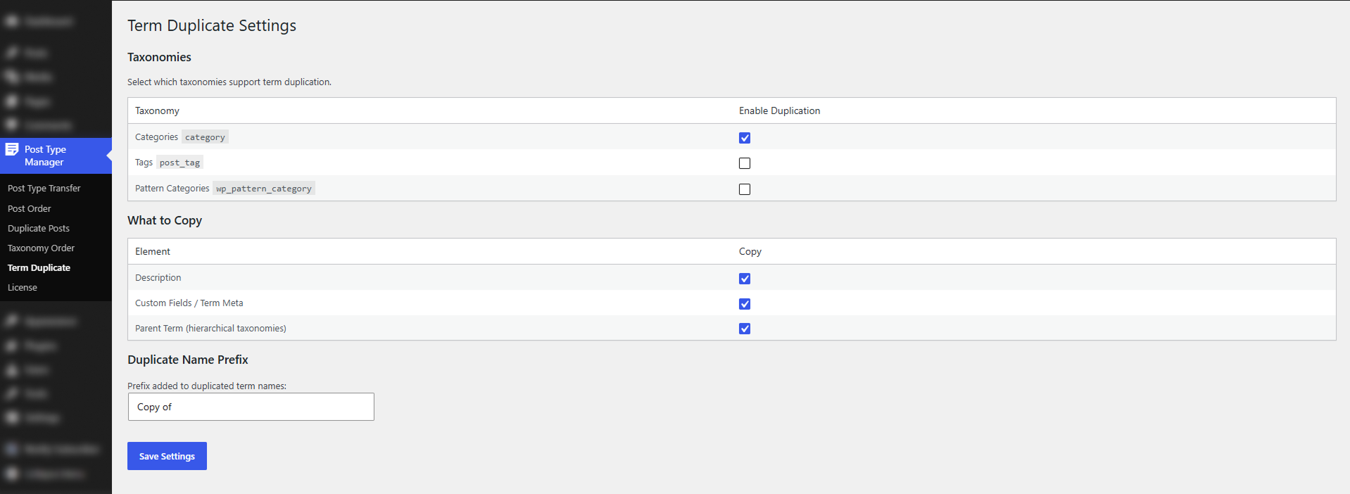 ptt-taxonomy-duplicate-setting