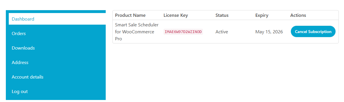 sssw-license-account-screen
